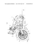 FRONT WHEEL SUPPORTING STRUCTURE FOR STRADDLE-TYPE VEHICLE diagram and image