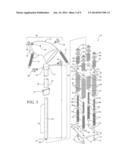 ELEVATED CRADLE FOR SUPPORTING CONDUITS  EXTENDING BETWEEN A VEHICLE     TRACTOR AND TRAILER diagram and image