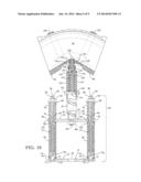 ELEVATED CRADLE FOR SUPPORTING CONDUITS  EXTENDING BETWEEN A VEHICLE     TRACTOR AND TRAILER diagram and image