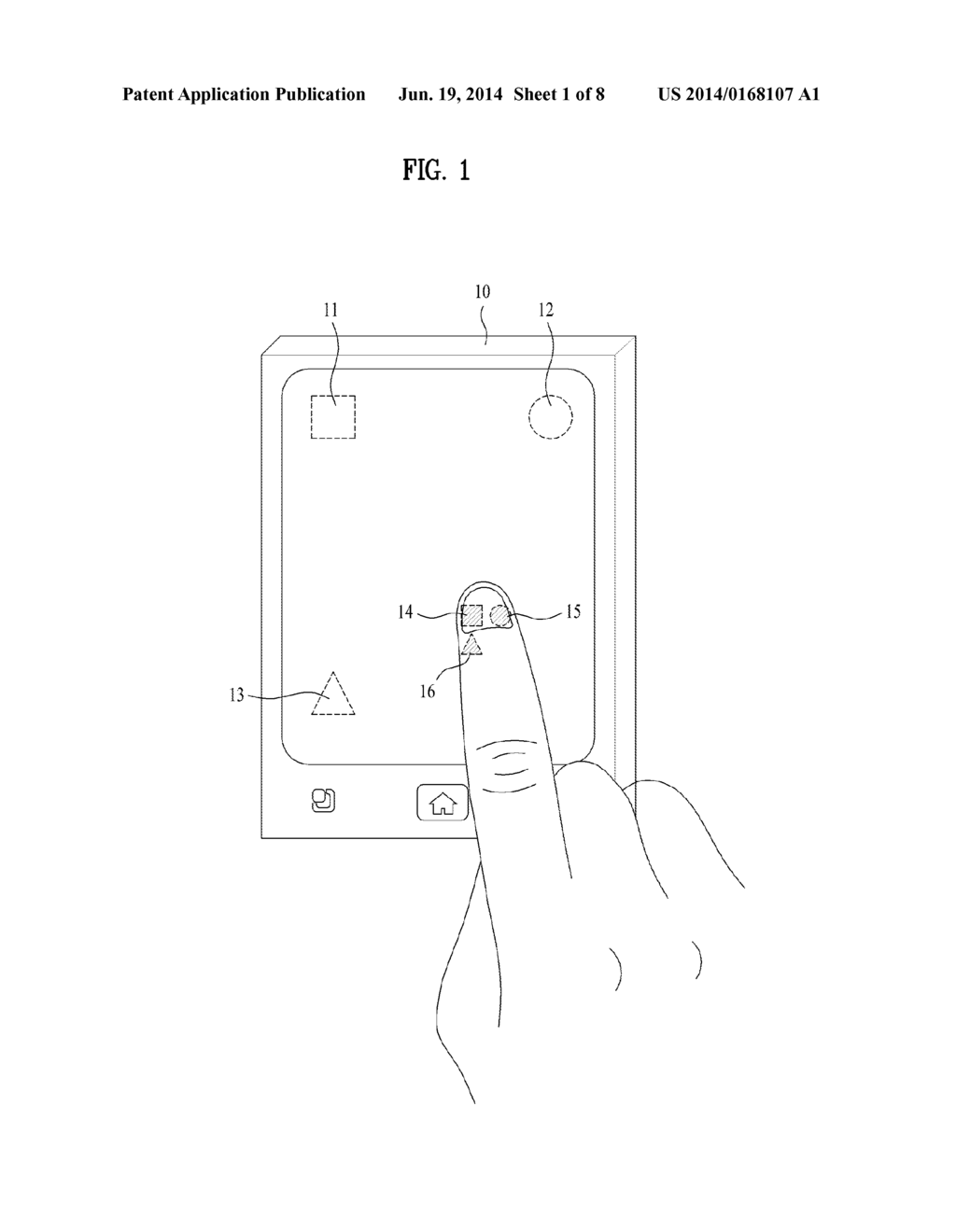 TOUCH SENSITIVE DEVICE FOR PROVIDING MINI-MAP OF TACTILE USER INTERFACE     AND METHOD OF CONTROLLING THE SAME - diagram, schematic, and image 02