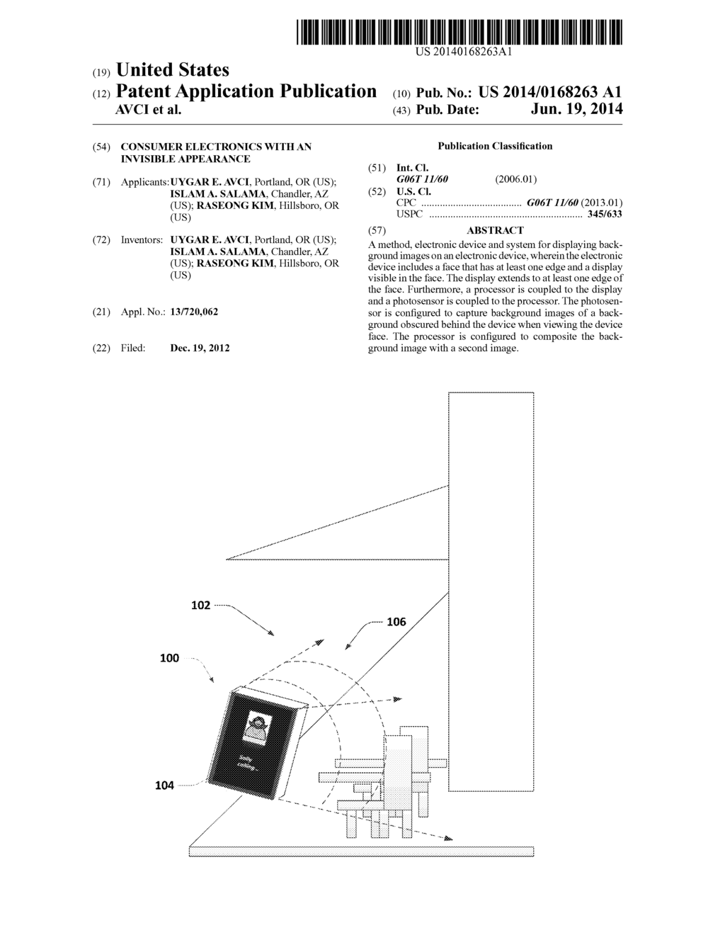 CONSUMER ELECTRONICS WITH AN INVISIBLE APPEARANCE - diagram, schematic, and image 01