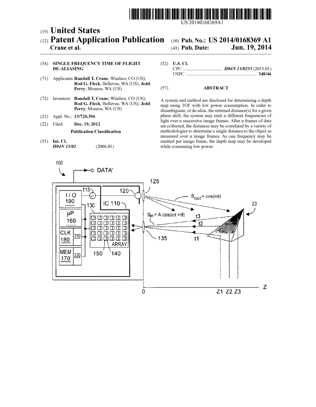 SINGLE FREQUENCY TIME OF FLIGHT DE-ALIASING - diagram, schematic, and image 01