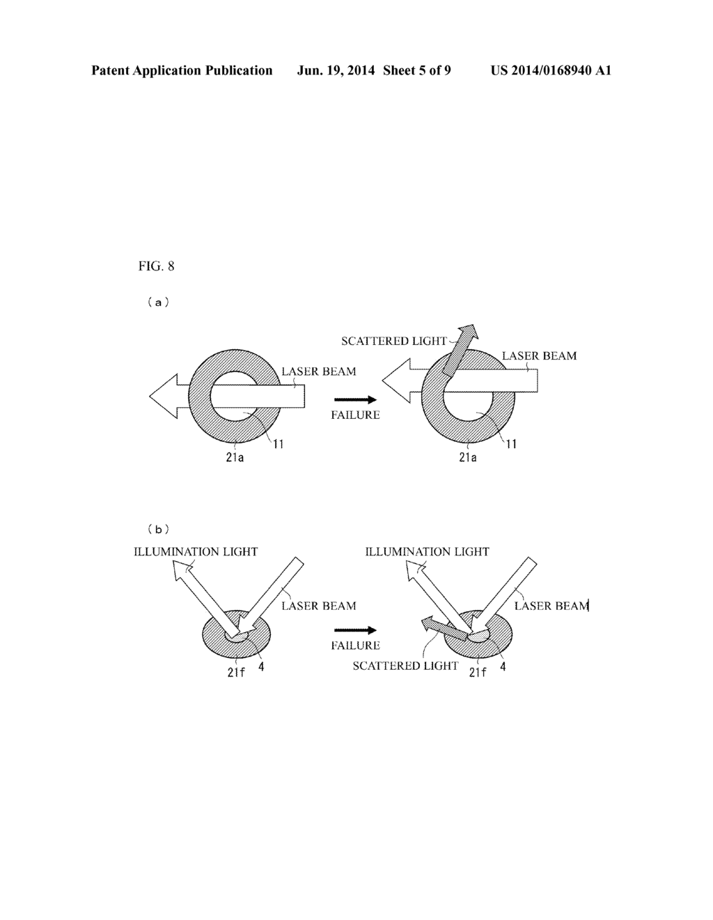 LASER-BEAM UTILIZATION DEVICE AND VEHICLE HEADLIGHT - diagram, schematic, and image 06