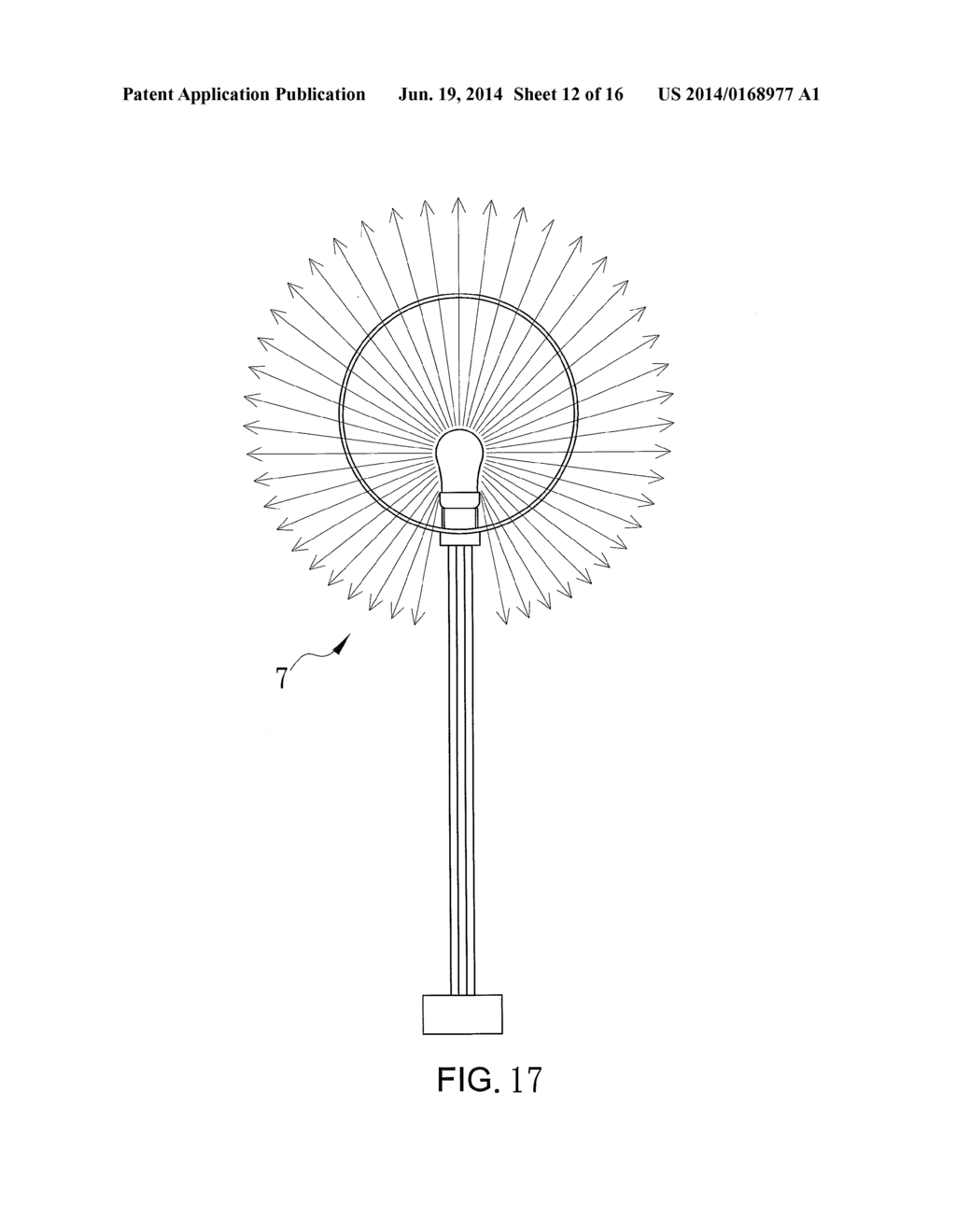 360-degree Projection LED Bulb Structure - diagram, schematic, and image 13