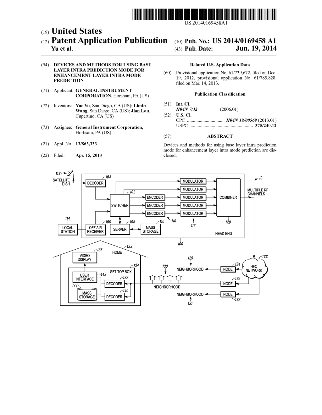 DEVICES AND METHODS FOR USING BASE LAYER INTRA PREDICTION MODE FOR     ENHANCEMENT LAYER INTRA MODE PREDICTION - diagram, schematic, and image 01