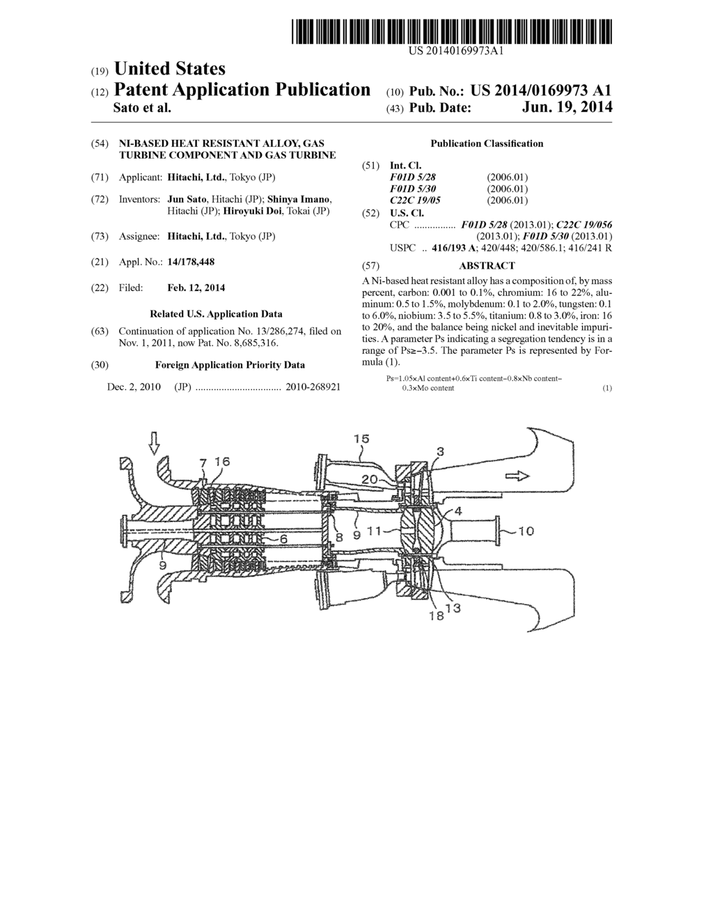 Ni-Based Heat Resistant Alloy, Gas Turbine Component and Gas Turbine - diagram, schematic, and image 01