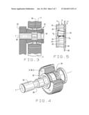 EPICYCLIC GEAR SYSTEM HAVING TWO ARRAYS OF PINIONS MOUNTED ON FLEXPINS     WITH COMPENSATION FOR CARRIER DISTORTION diagram and image