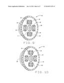 EPICYCLIC GEAR SYSTEM HAVING TWO ARRAYS OF PINIONS MOUNTED ON FLEXPINS     WITH COMPENSATION FOR CARRIER DISTORTION diagram and image