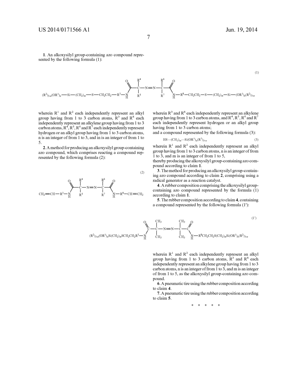 ALKOXYSILYL GROUP-CONTAINING AZO COMPOUND AND RUBBER COMPOSITION USING THE     SAME - diagram, schematic, and image 08