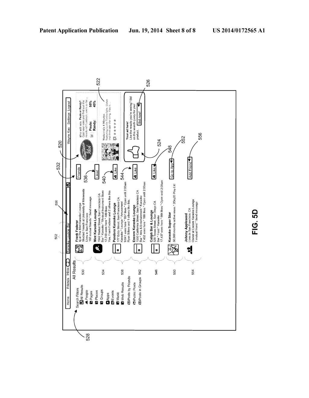 BIDDING ON SEARCH RESULTS FOR TARGETING USERS IN AN ONLINE SYSTEM - diagram, schematic, and image 09