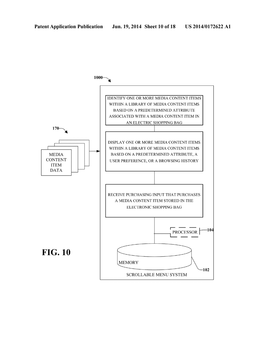 SELECTING AND SCROLLING MEDIA CONTENT ASSOCIATED WITH MEDIA CONTENT ITEMS - diagram, schematic, and image 11