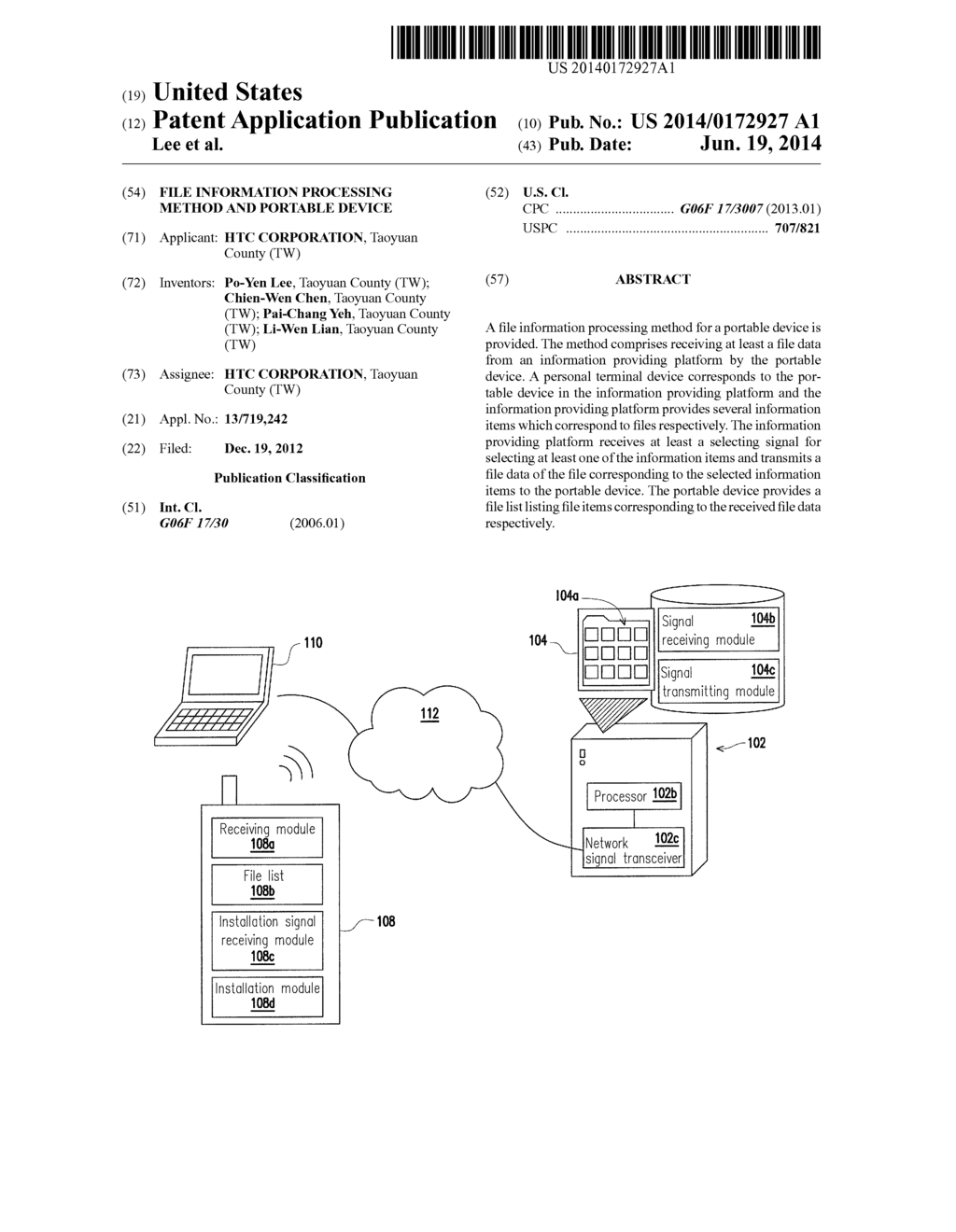 File information processing method and portable device - diagram, schematic, and image 01