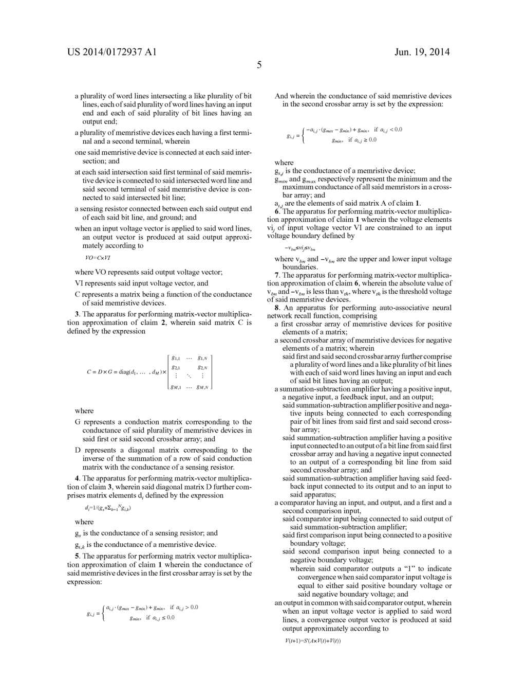 APPARATUS FOR PERFORMING MATRIX VECTOR MULTIPLICATION APPROXIMATION USING     CROSSBAR ARRAYS OF RESISTIVE MEMORY DEVICES - diagram, schematic, and image 11