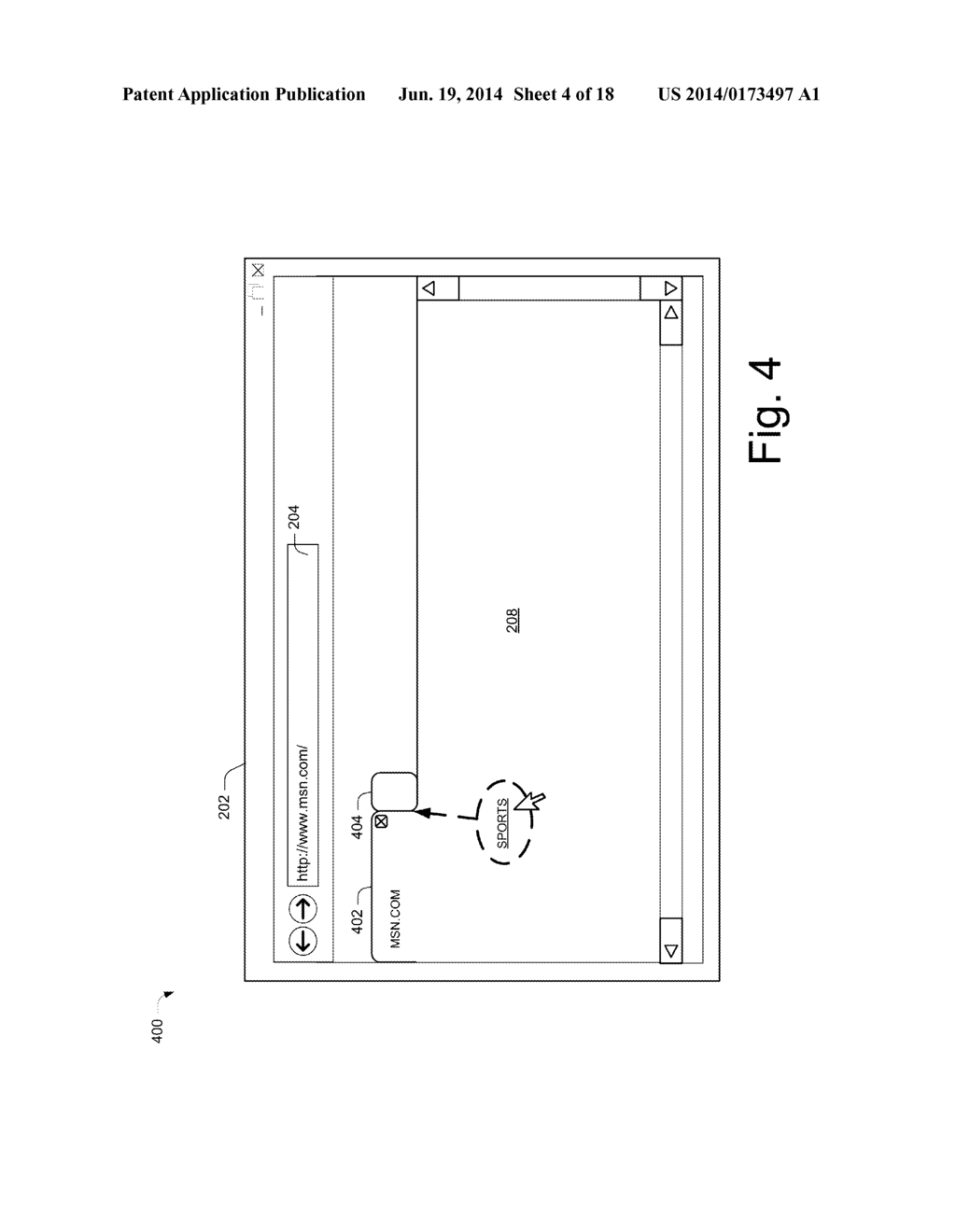 Tab Management in a User Interface Window - diagram, schematic, and image 05