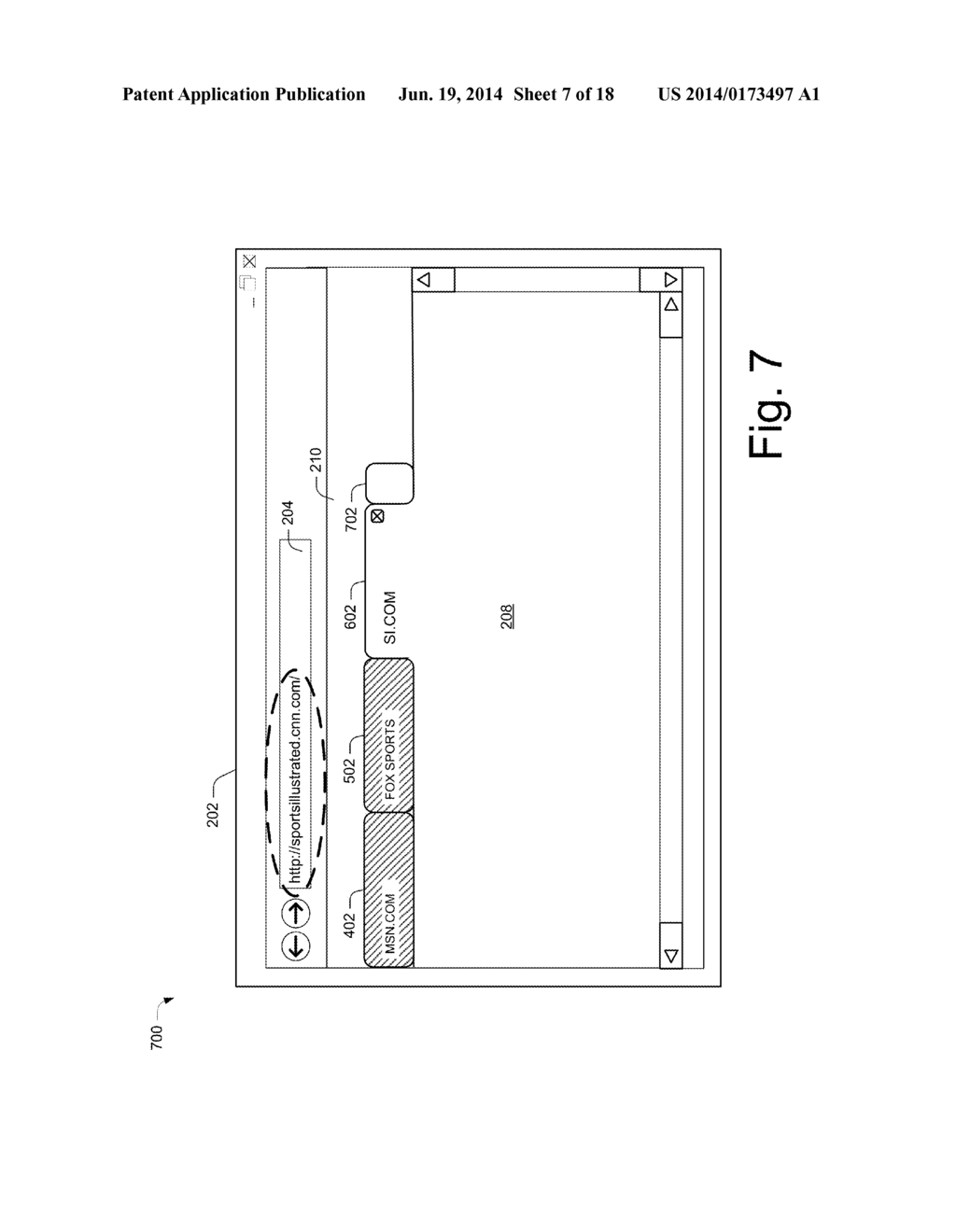 Tab Management in a User Interface Window - diagram, schematic, and image 08