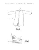 DISPOSABLE SAFETY GARMENT WITH IMPROVED DOFFING AND NECK CLOSURE diagram and image