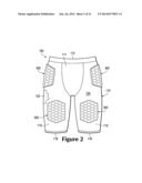 Articles Of Apparel With Garment Components And Pad Components diagram and image