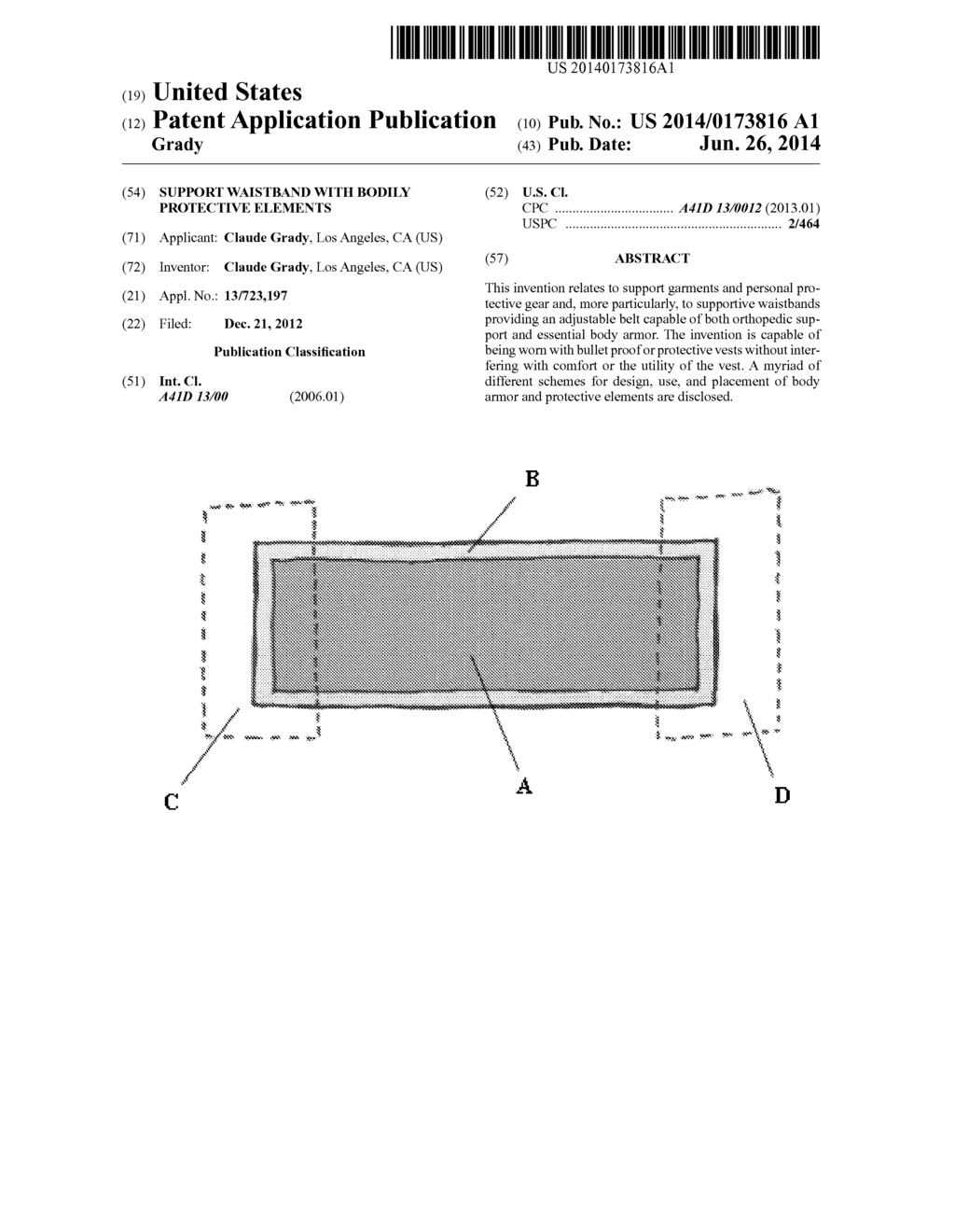 Support Waistband With Bodily Protective Elements - diagram, schematic, and image 01