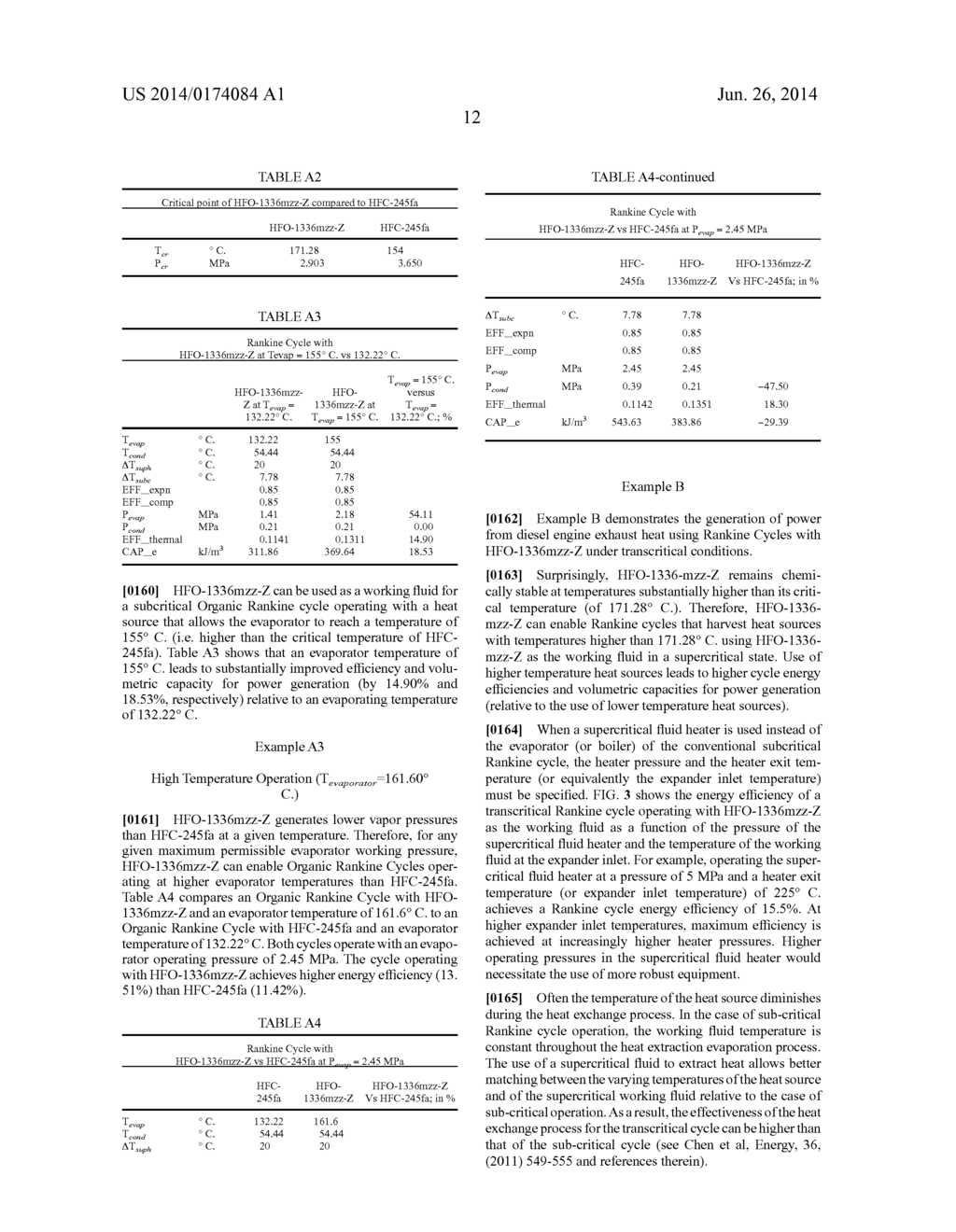 PROCESSES AND COMPOSITIONS FOR ORGANIC RANKINE CYCLES FOR GENERATING     MECHANICAL ENERGY FROM HEAT - diagram, schematic, and image 21