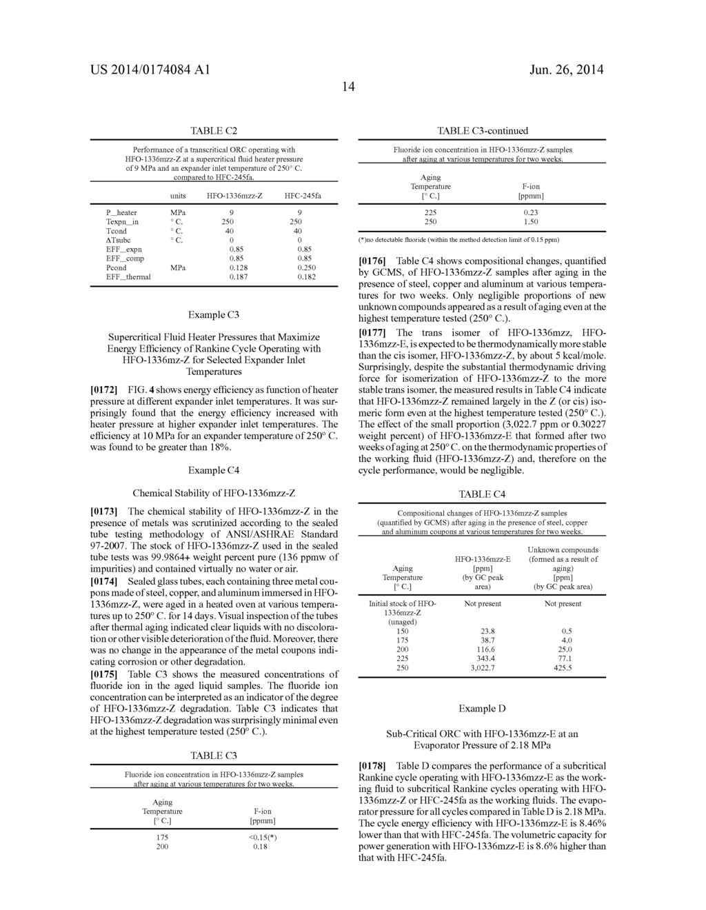 PROCESSES AND COMPOSITIONS FOR ORGANIC RANKINE CYCLES FOR GENERATING     MECHANICAL ENERGY FROM HEAT - diagram, schematic, and image 23