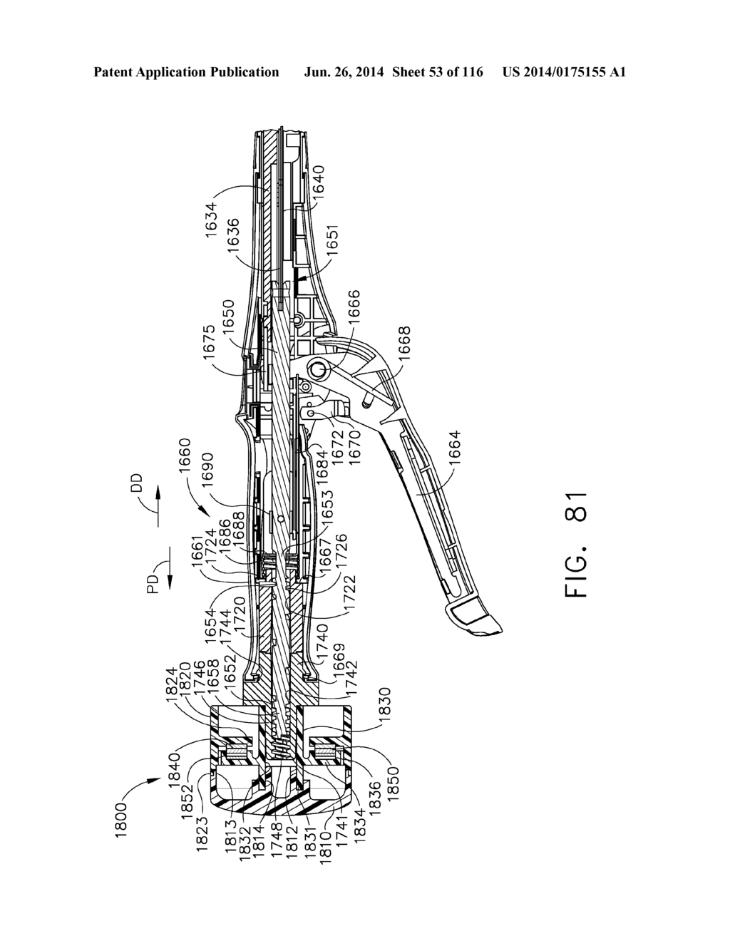 Surgical instrument comprising a firing system including a compliant     portion - diagram, schematic, and image 54