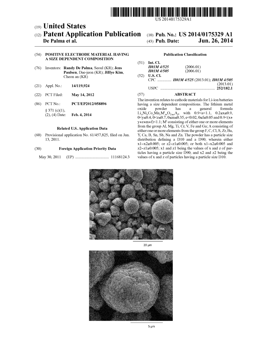 Positive Electrode Material Having a Size Dependent Composition - diagram, schematic, and image 01