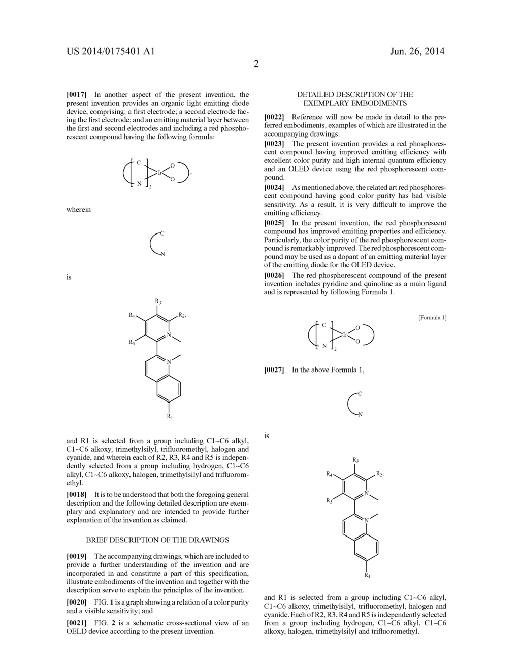 RED PHOSPHORESCENT COMPOUND AND ORGANIC LIGHT EMITTING DIODE DEVICE USING     THE SAME - diagram, schematic, and image 05