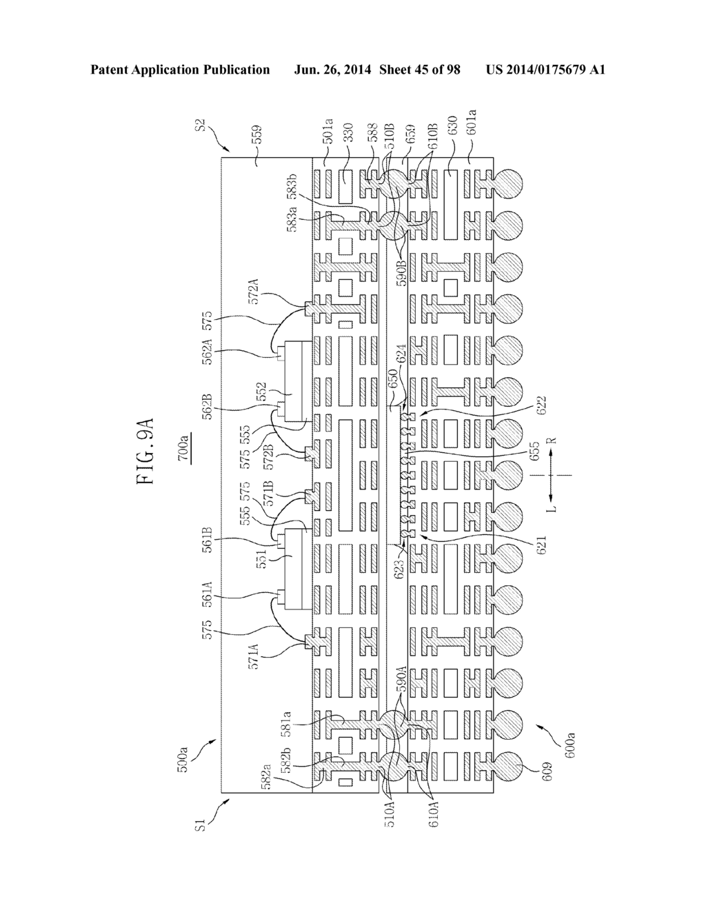 SEMICONDUCTOR DEVICES, PACKAGE SUBSTRATES, SEMICONDUCTOR PACKAGES, PACKAGE     STACK STRUCTURES, AND ELECTRONIC SYSTEMS HAVING FUNCTIONALLY ASYMMETRIC     CONDUCTIVE ELEMENTS - diagram, schematic, and image 46