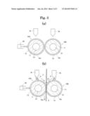 MANUFACTURING METHOD FOR FIBER-REINFORCED RESIN SHEET AND MANUFACTURING     DEVICE THEREFOR diagram and image