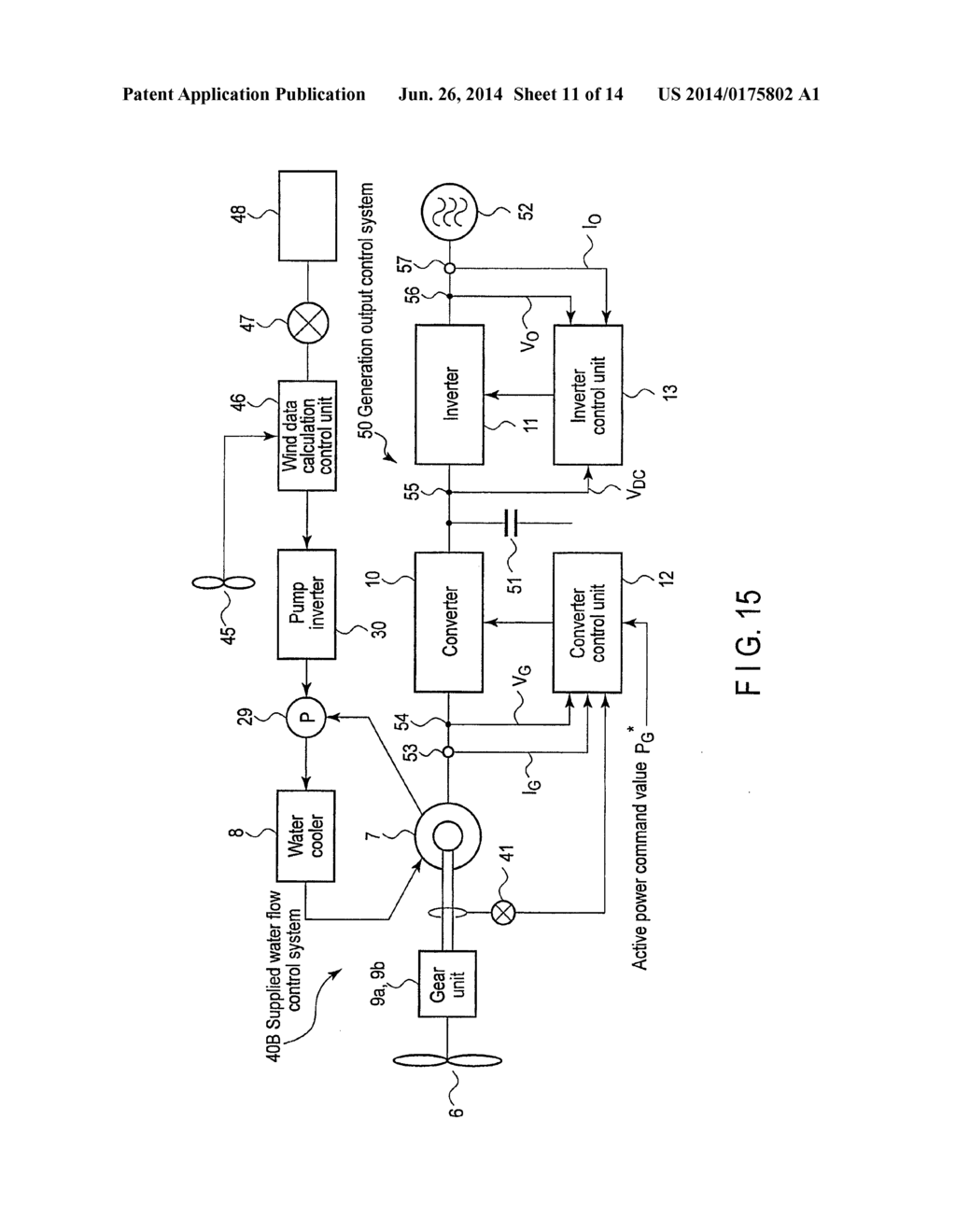 WATER COOLED WIND POWER GENERATION APPARATUS AND ELECTRIC GENERATOR     COOLING METHOD FOR WIND POWER GENERATION APPARATUS - diagram, schematic, and image 12