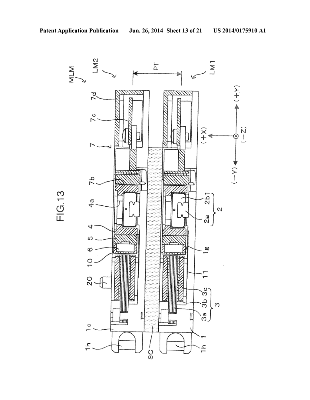 MULTI-SHAFT LINEAR MOTOR AND COMPONENT TRANSFER APPARATUS - diagram, schematic, and image 14