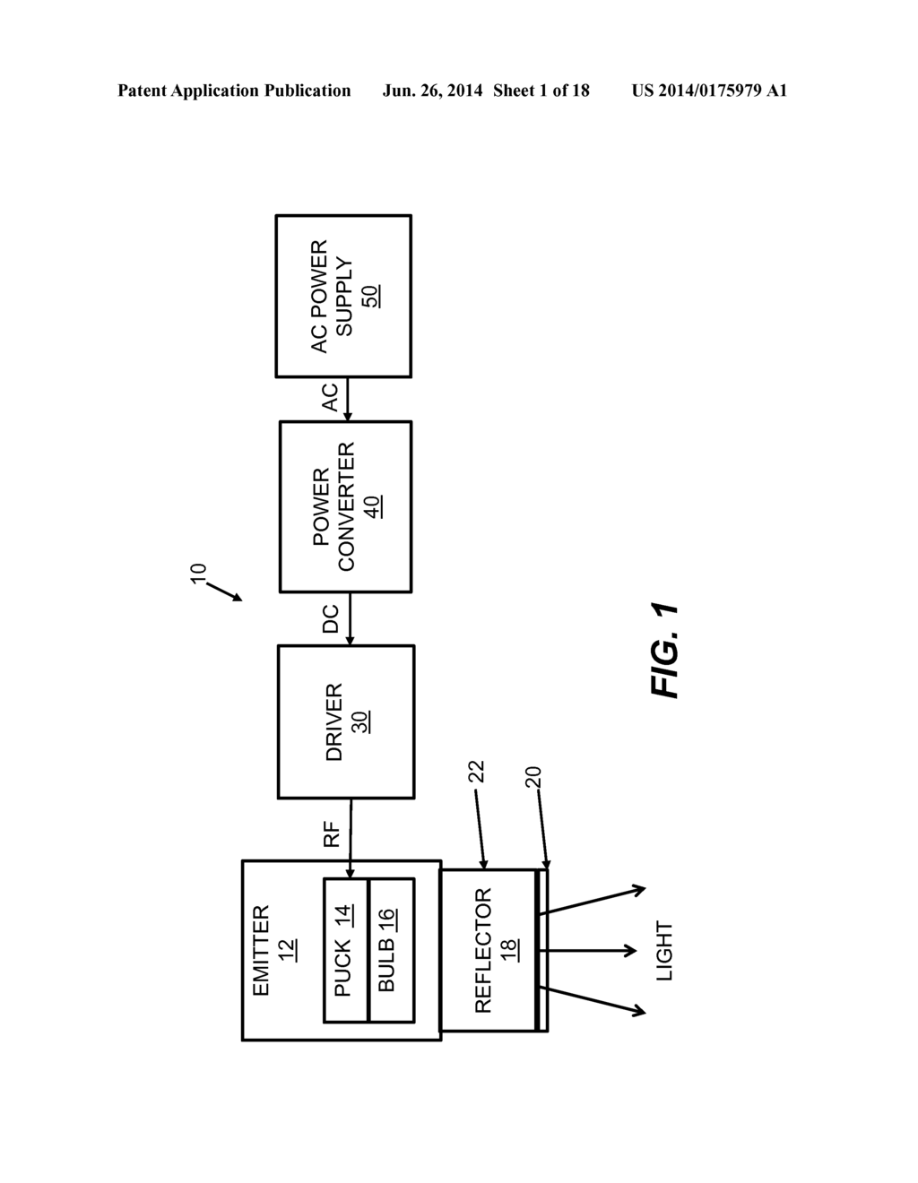 LIGHT EMITTING PLASMA LIGHTING APPARATUS HAVING RF SHIELDING BAFFLES - diagram, schematic, and image 02