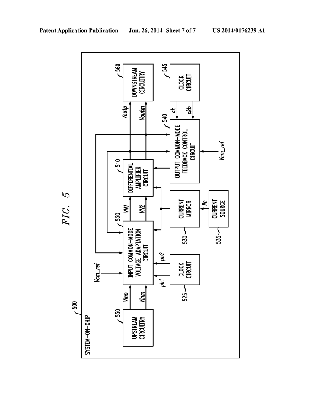 ADAPTIVE CONTROL MECHANISMS TO CONTROL INPUT AND OUTPUT COMMON-MODE     VOLTAGES OF DIFFERENTIAL AMPLIFIER CIRCUITS - diagram, schematic, and image 08