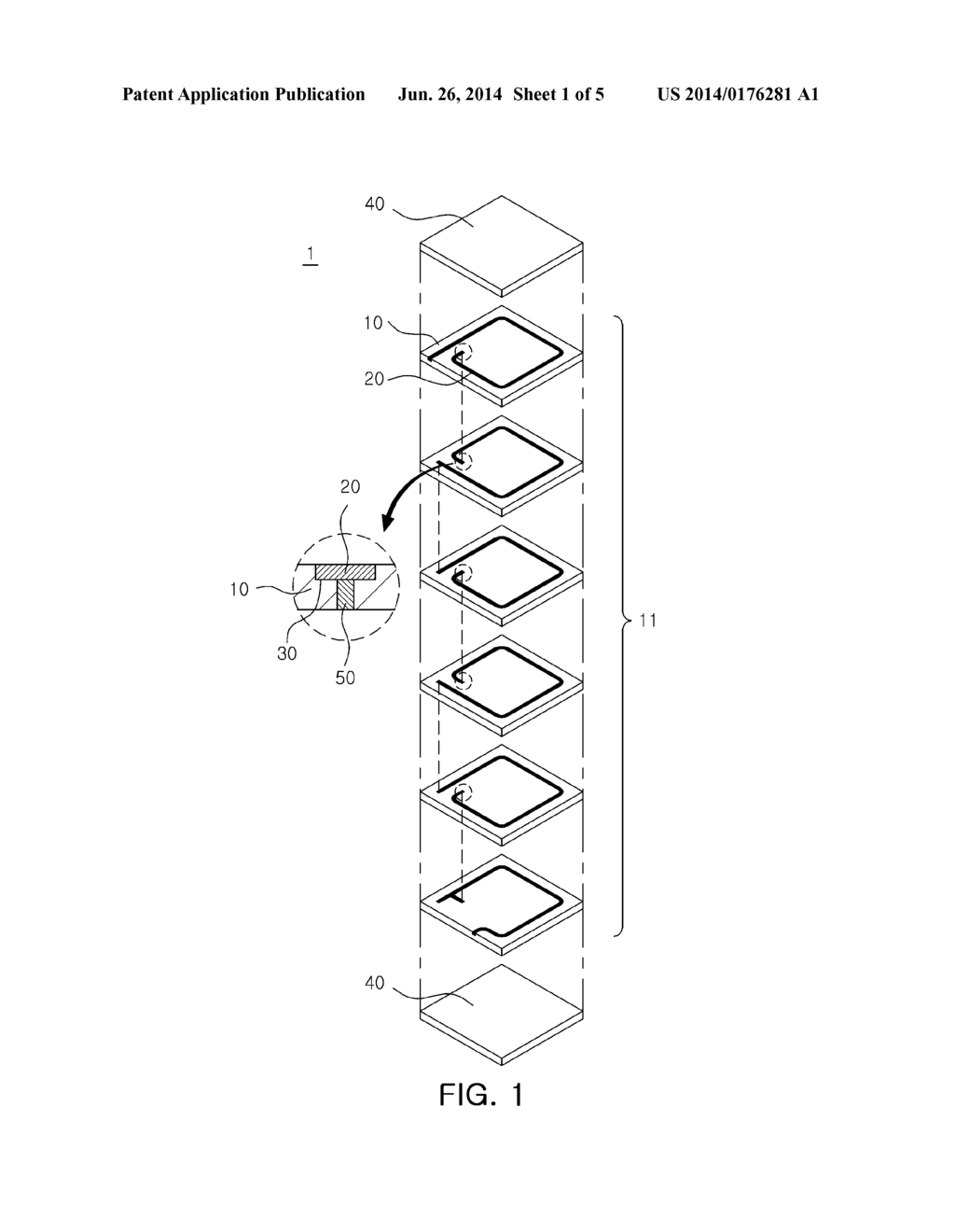 ELECTROMAGNETIC INDUCTION MODULE FOR WIRELESS CHARGING ELEMENT AND METHOD     OF MANUFACTURING THE SAME - diagram, schematic, and image 02