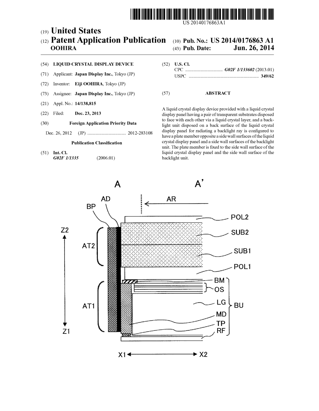 LIQUID CRYSTAL DISPLAY DEVICE - diagram, schematic, and image 01