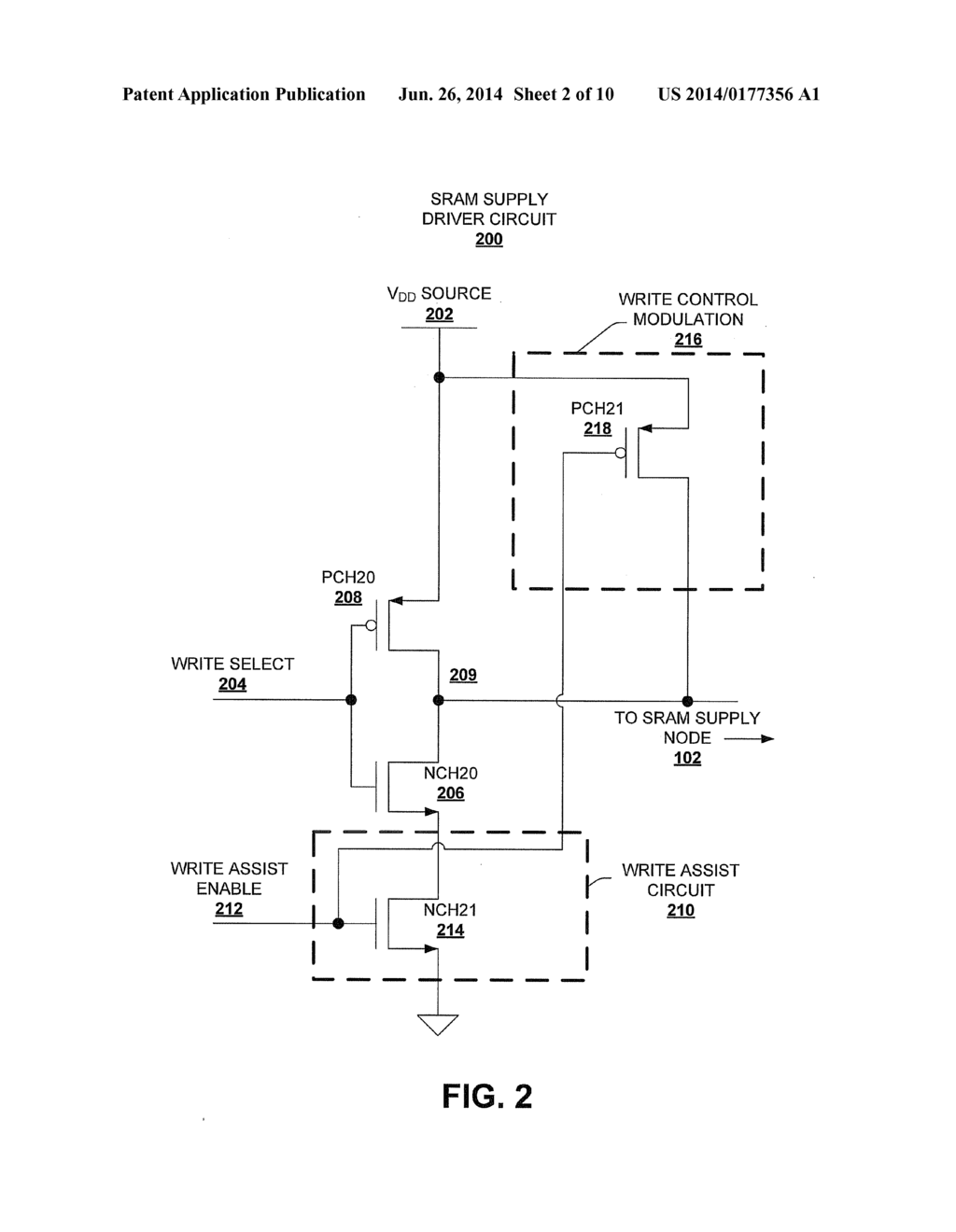 PROGRAMMABLE RESISTANCE-MODULATED WRITE ASSIST FOR A MEMORY DEVICE - diagram, schematic, and image 03