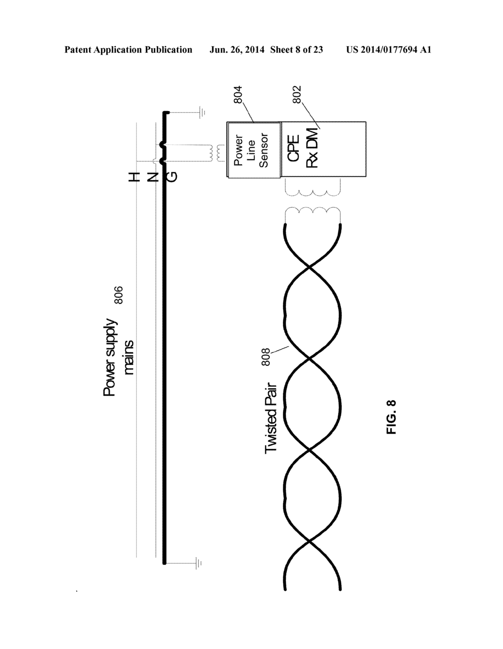 METHOD AND APPARATUS FOR SENSING NOISE SIGNALS IN A WIRELINE     COMMUNICATIONS ENVIRONMENT - diagram, schematic, and image 09