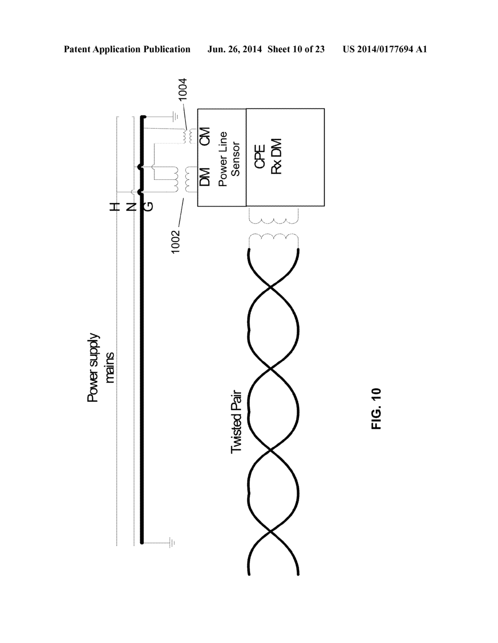METHOD AND APPARATUS FOR SENSING NOISE SIGNALS IN A WIRELINE     COMMUNICATIONS ENVIRONMENT - diagram, schematic, and image 11