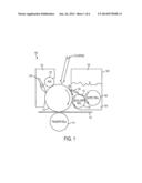 SYSTEM AND APPARATUS FOR TONER CHARGING USING CHARGE/METERING BLADE HAVING     AN ADJUSTABLE NIP diagram and image