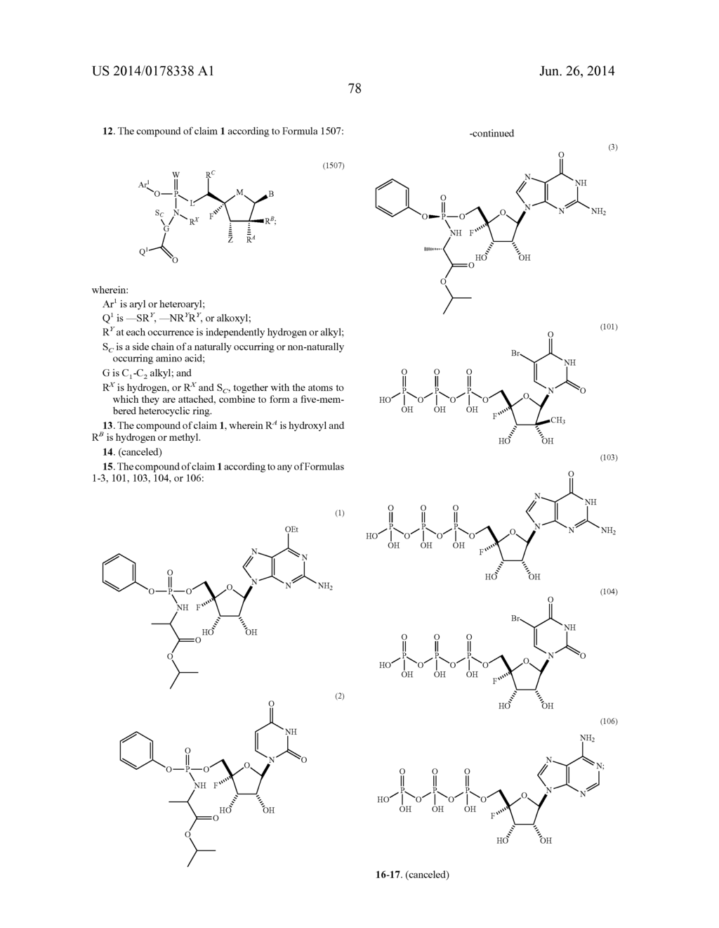 4'-FLUORO NUCLOSIDES FOR THE TREATMENT OF HCV - diagram, schematic, and image 79