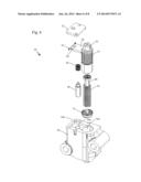 CHAIN OR BELT TENSIONER WITH A RATCHET THAT DEACTIVATES diagram and image