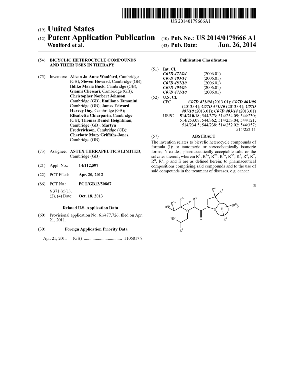 BICYCLIC HETEROCYCLE COMPOUNDS AND THEIR USES IN THERAPY - diagram, schematic, and image 01