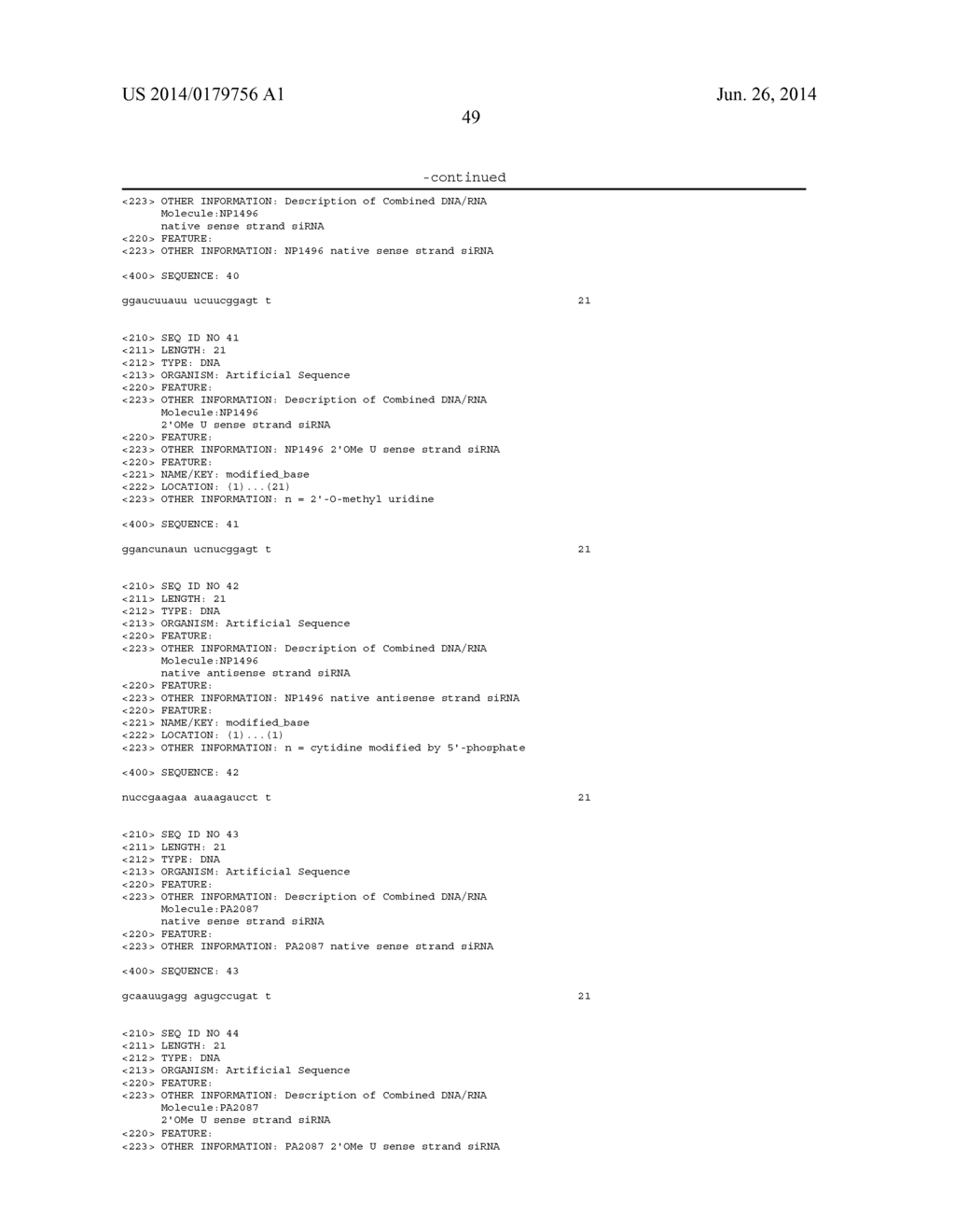 MODIFIED SIRNA MOLECULES AND USES THEREOF - diagram, schematic, and image 77