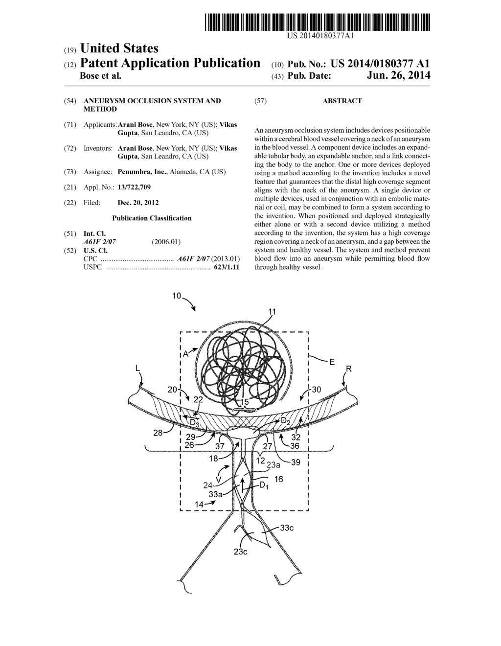 ANEURYSM OCCLUSION SYSTEM AND METHOD - diagram, schematic, and image 01