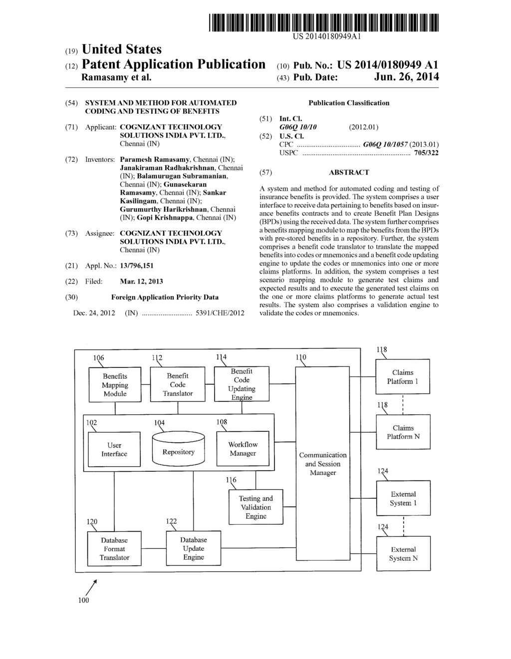 SYSTEM AND METHOD FOR AUTOMATED CODING AND TESTING OF BENEFITS - diagram, schematic, and image 01