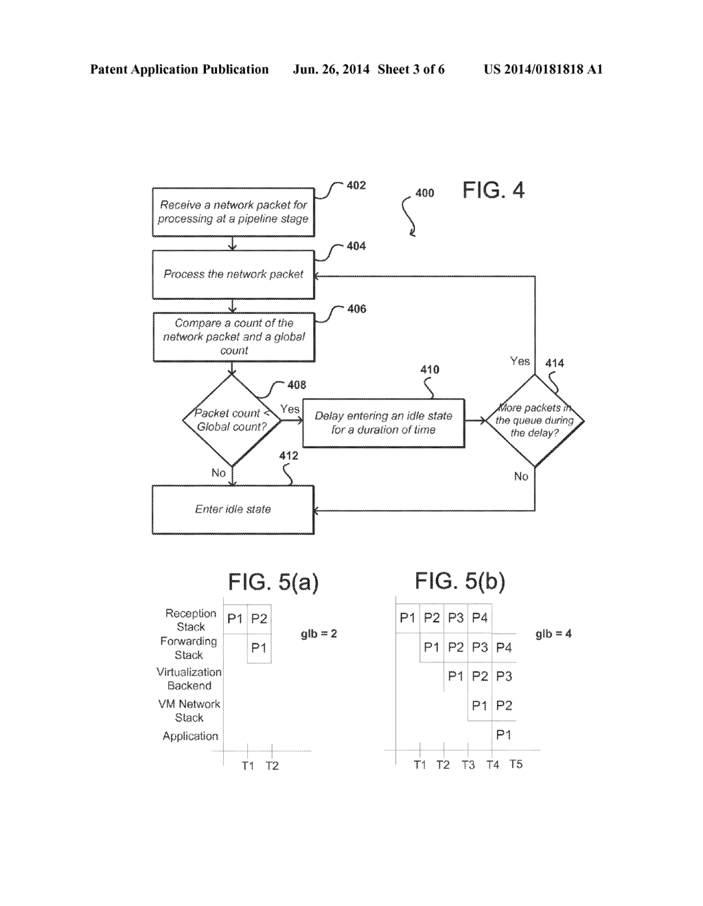 OPTIMIZATION OF PACKET PROCESSING BY DELAYING A PROCESSOR FROM ENTERING AN     IDLE STATE - diagram, schematic, and image 04