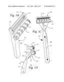 SHAVING DEVICE WITH A PAD diagram and image