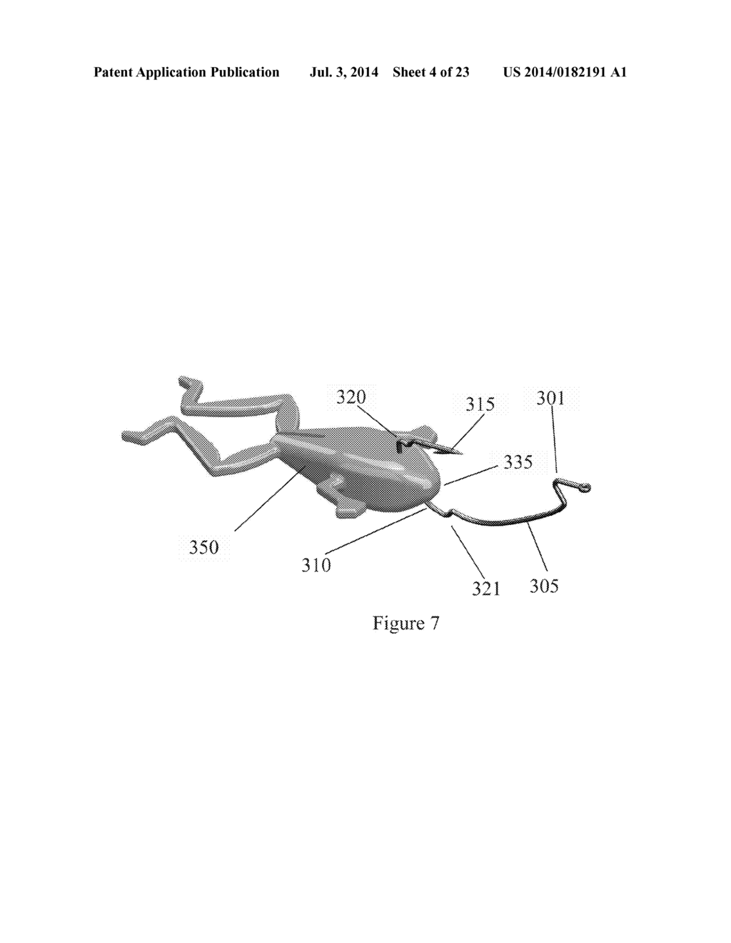 Fish Hook with Bait and Fish Retention Features - diagram, schematic, and image 05