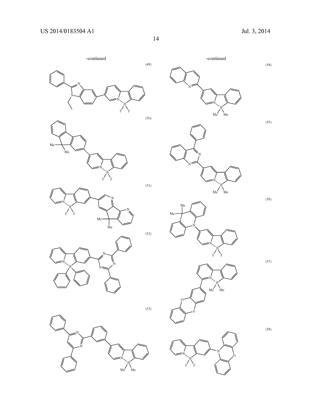 HETEROARENE DERIVATIVE AND MATERIAL FOR ORGANIC ELECTROLUMINESCENCE DEVICE     USING THE SAME - diagram, schematic, and image 15