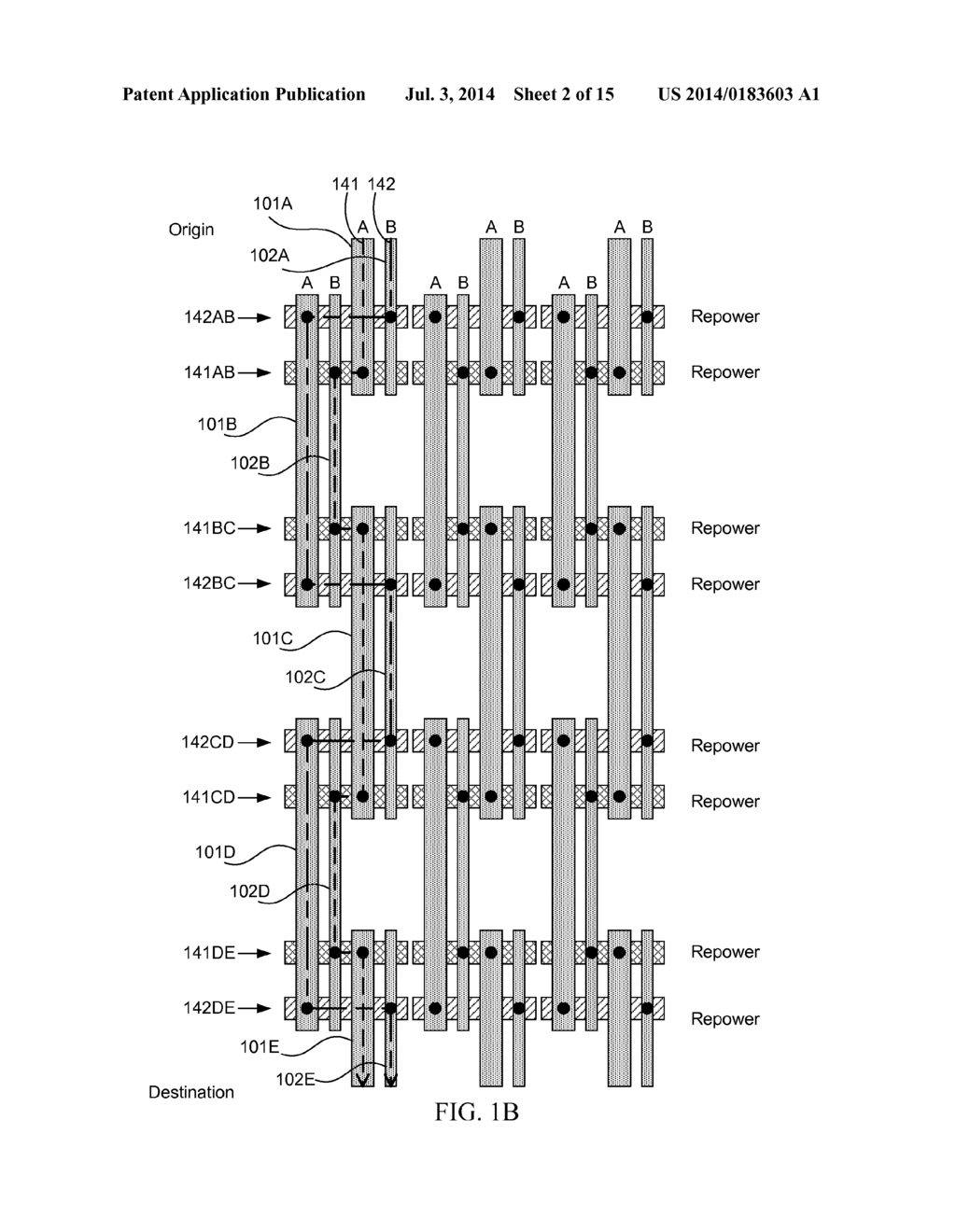 SIGNAL PATH AND METHOD OF MANUFACTURING A MULTIPLE-PATTERNED SEMICONDUCTOR     DEVICE - diagram, schematic, and image 03